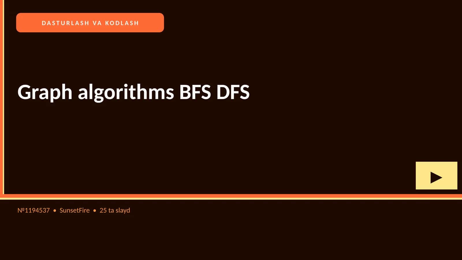 GRAPH ALGORITHMS BFS DFS 1