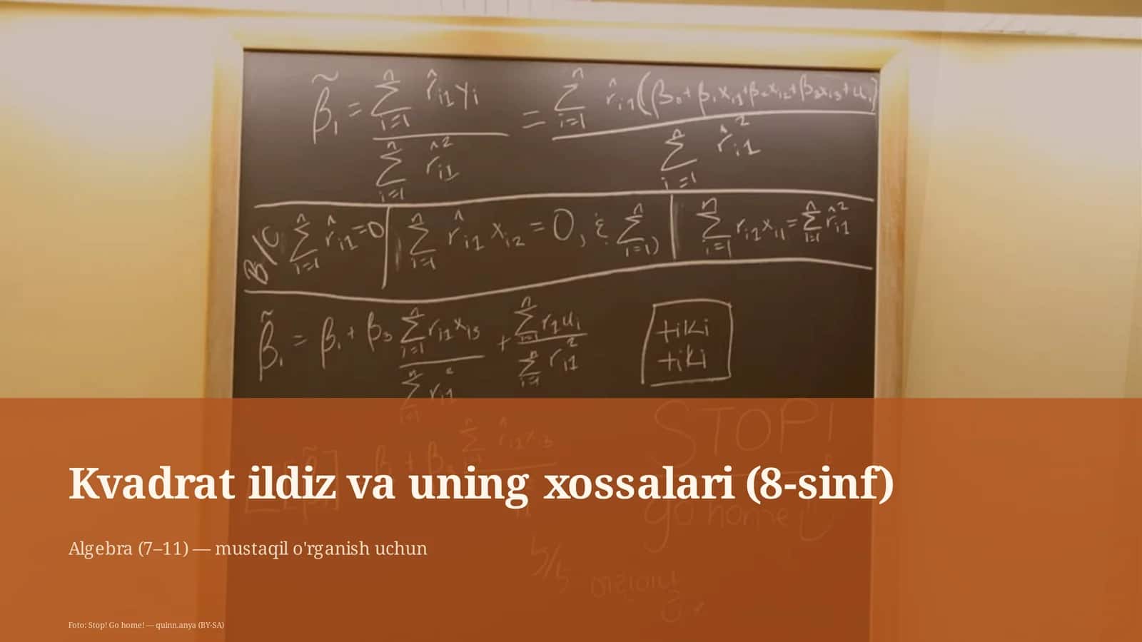 Kvadrat ildiz va uning xossalari (8-sinf) 1