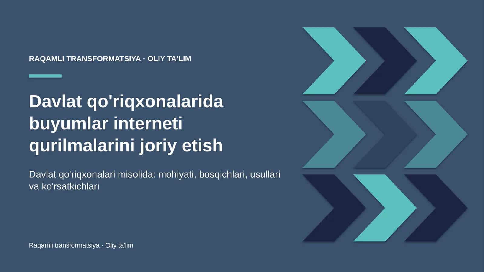 Raqamli TRANSFORMATSIYA · OLIY TA'LIM 1