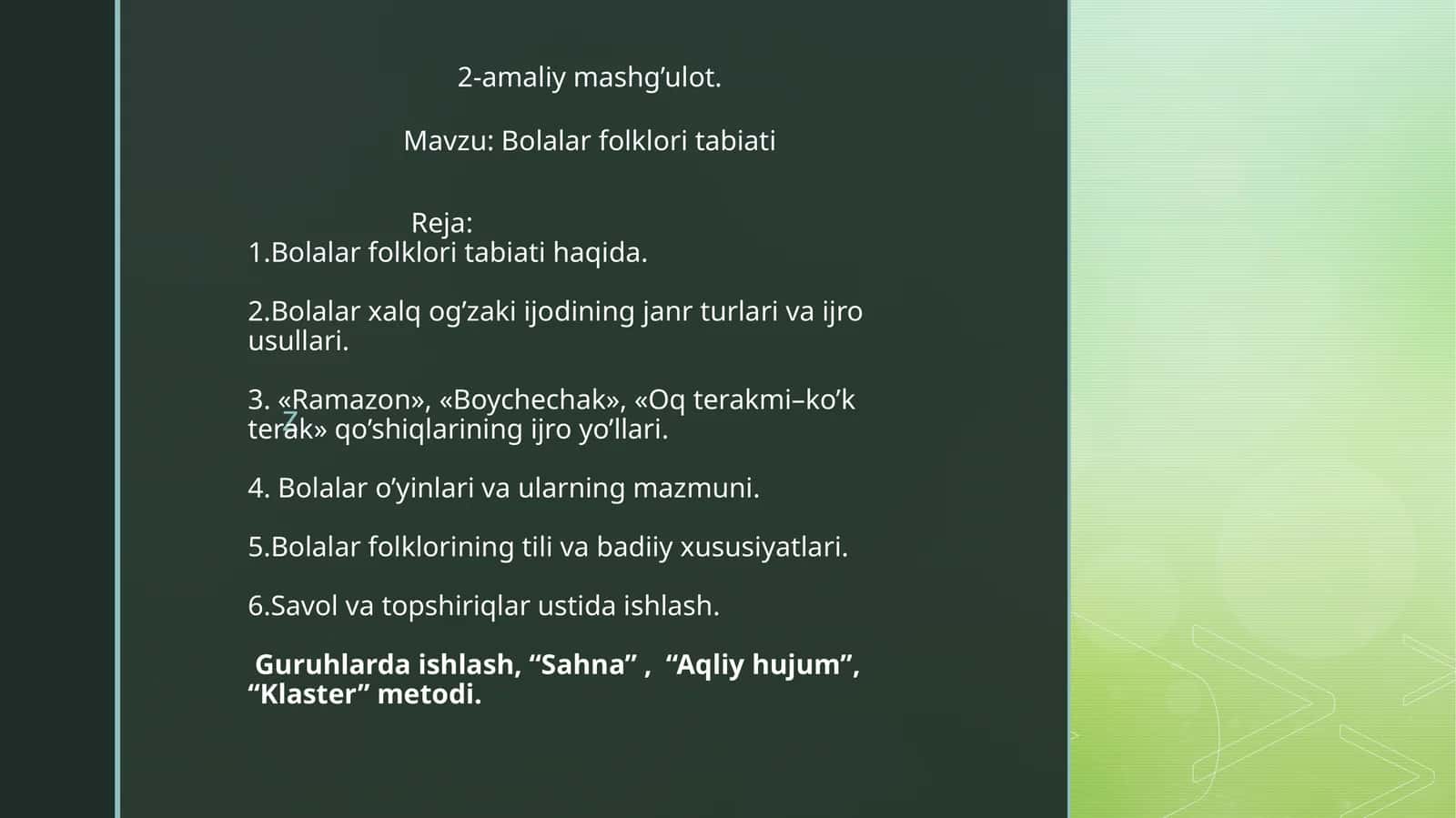 Bolalar folklori tibati 1