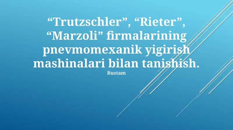 Pnevmomexanik yigiruv mashinalari 1