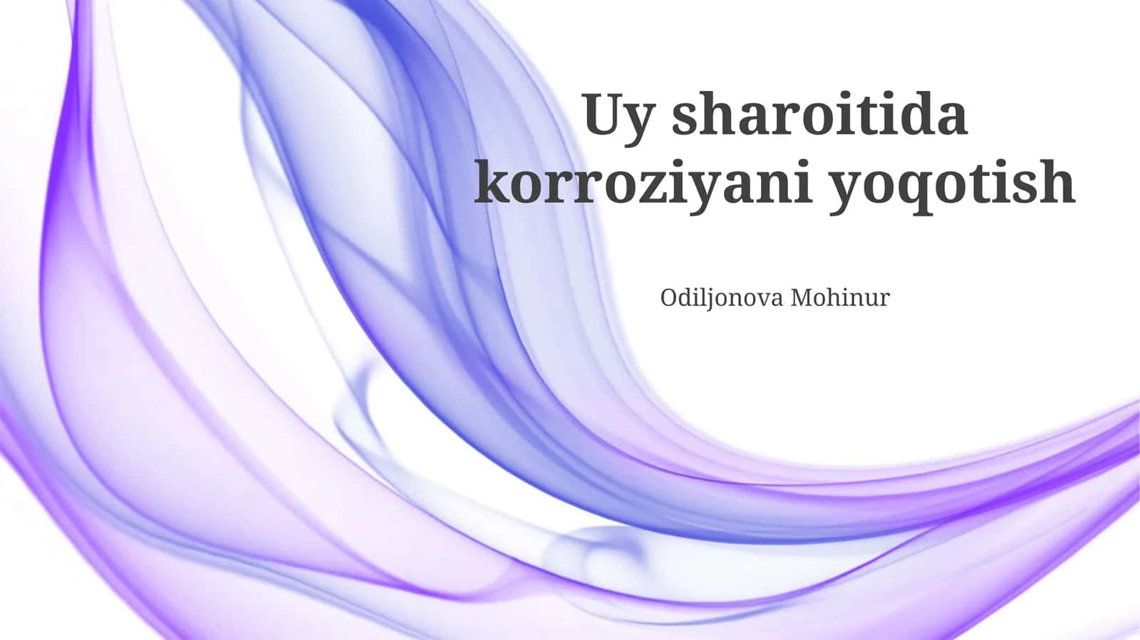 Korroziyani yoqotish 1