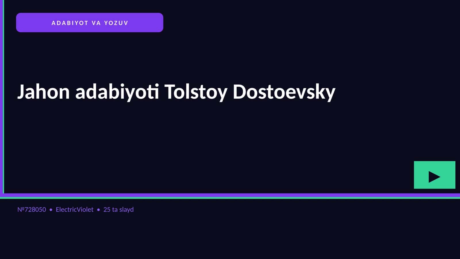 Jahon adabiyoti Tolstoy Dostoevsky 1