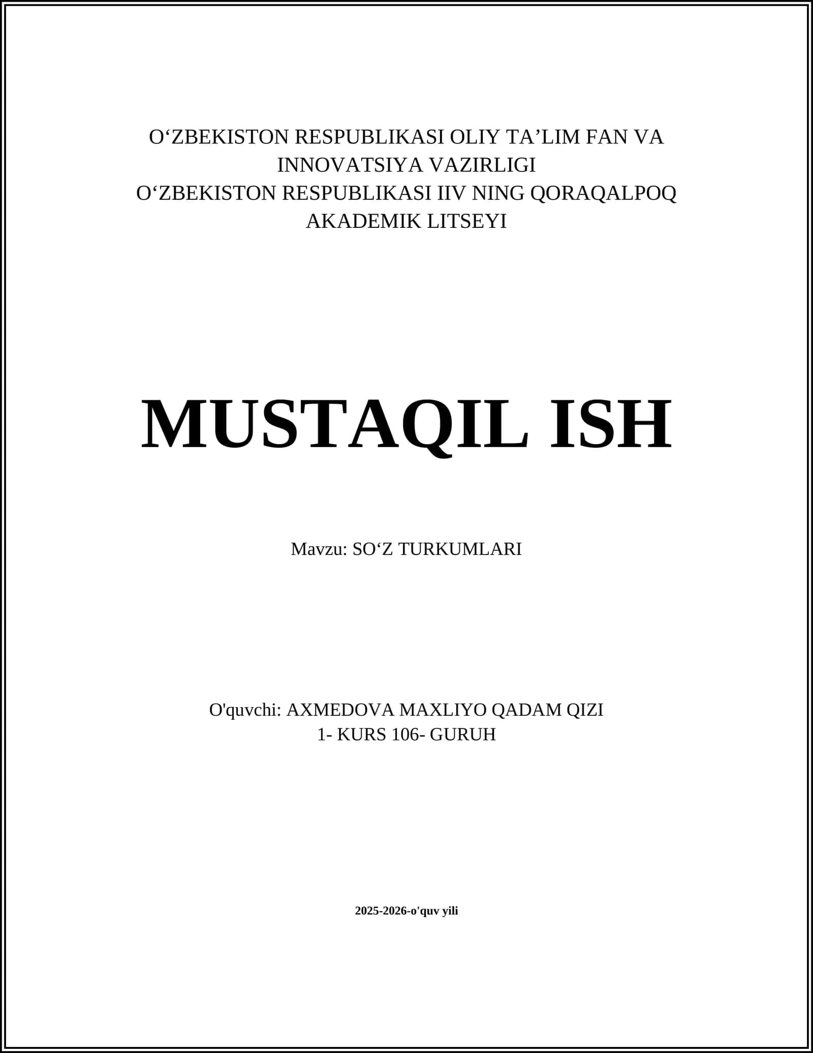 SOʻZ TURKUMLARI 1
