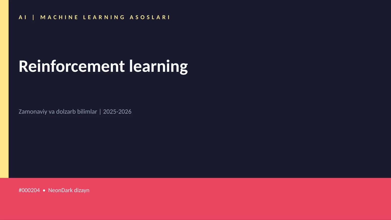 Reinforcement learning 1