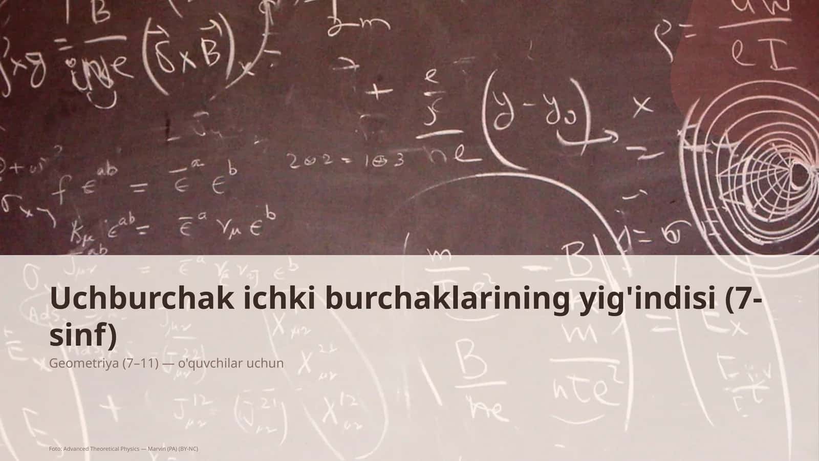 uchburchak ichki burchaklarining yigindisi 7 sinf 266 1