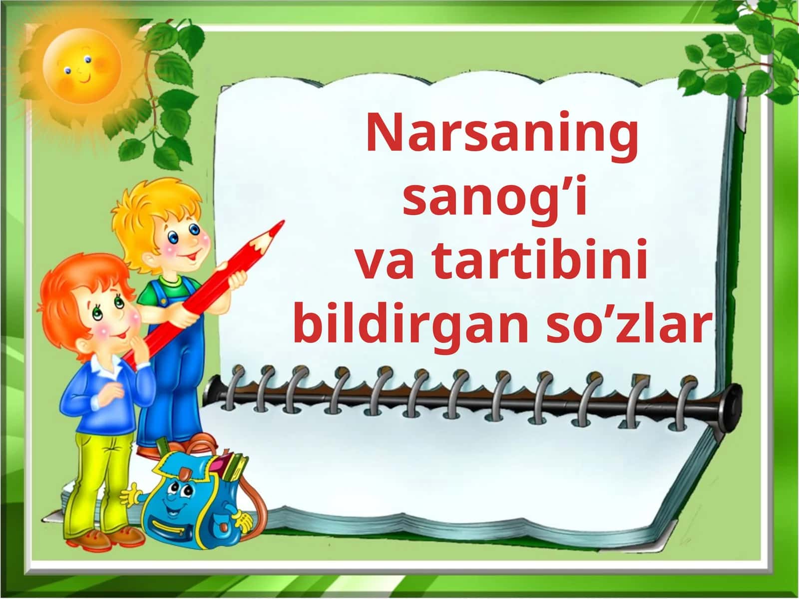 Narsaningsanog’i vatartibinibildirganso’zlar 1