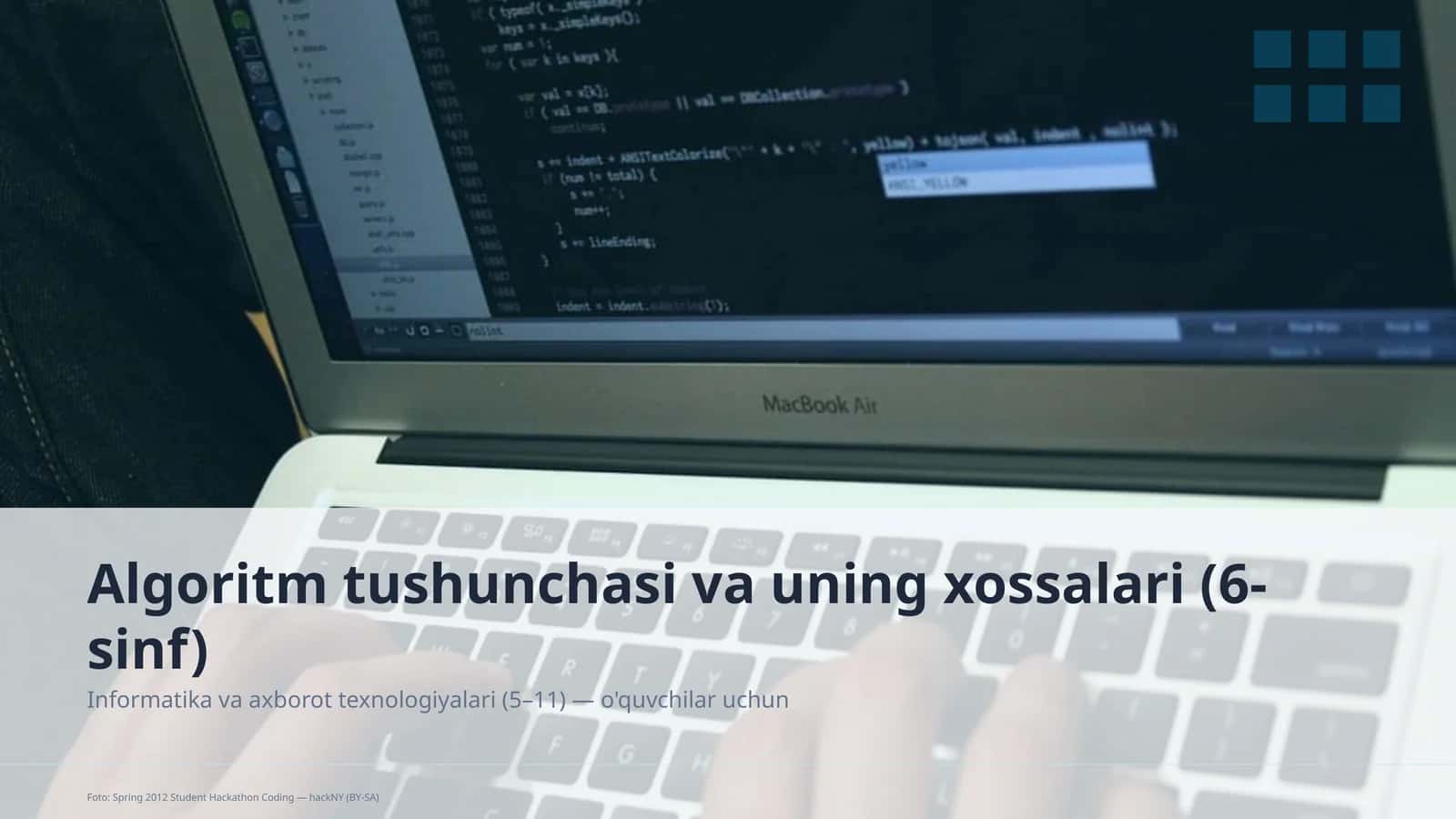 Algoritm tushunchasi va uning xossalari (6-sinf) 1