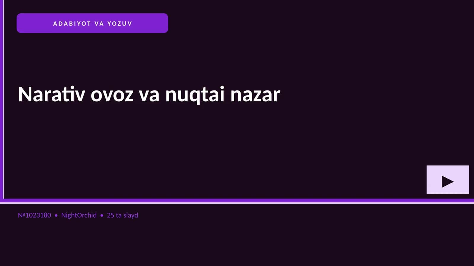ADABIYOT VA YOZUV 1