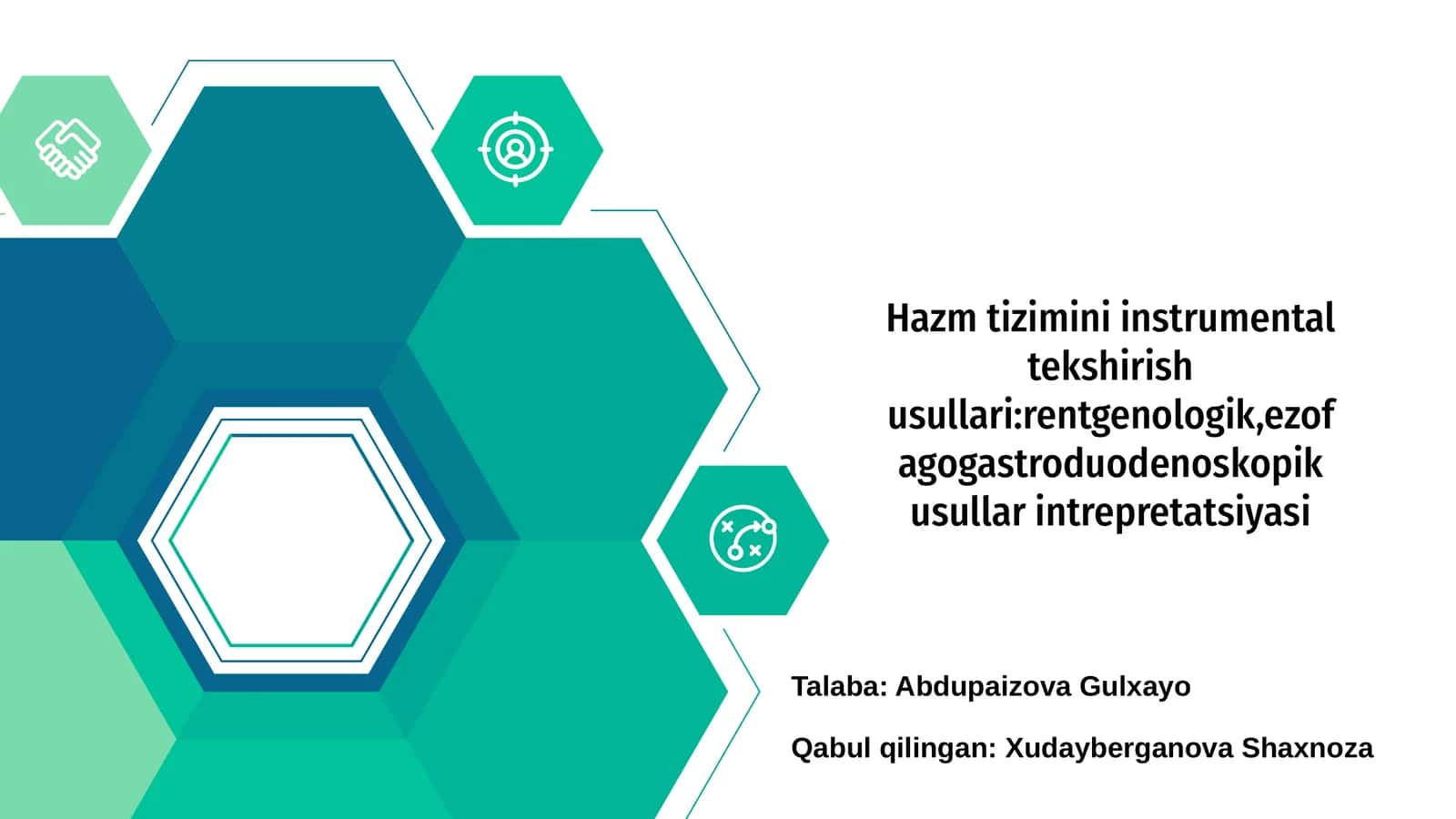Hazm tizimini instrumental tekshirish usullari 1