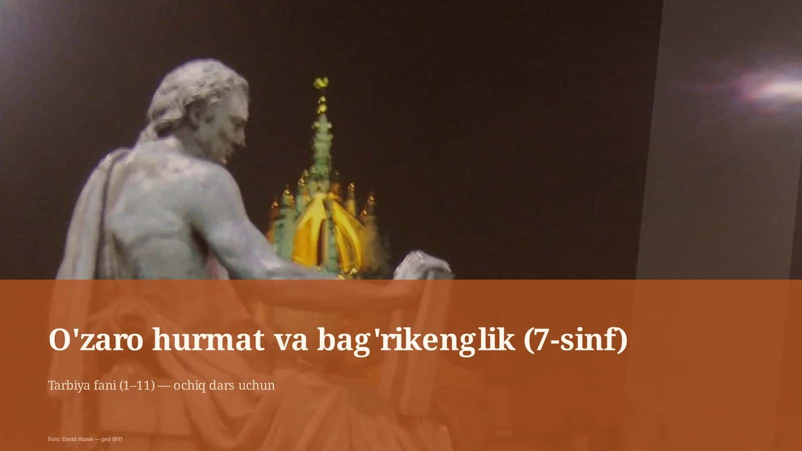 O'zaro hurmat va bag'rikenglik (7-sinf) 1