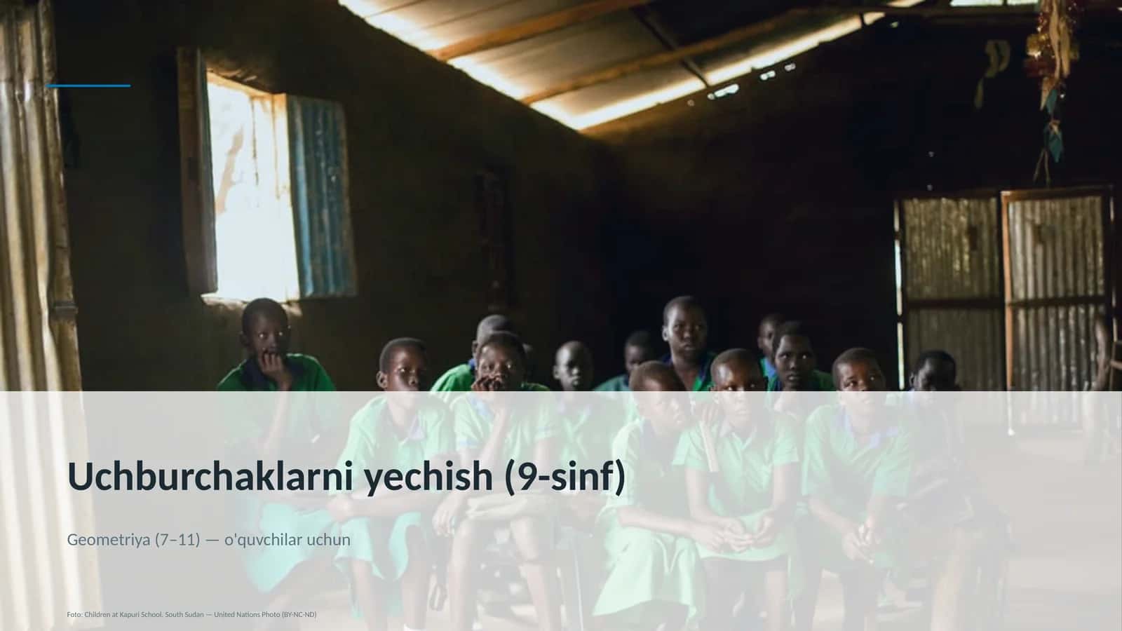Uchburchaklarni yechish (9-sinf) 1