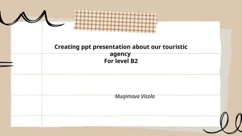 Creating ppt presentation about our touristic agency 1