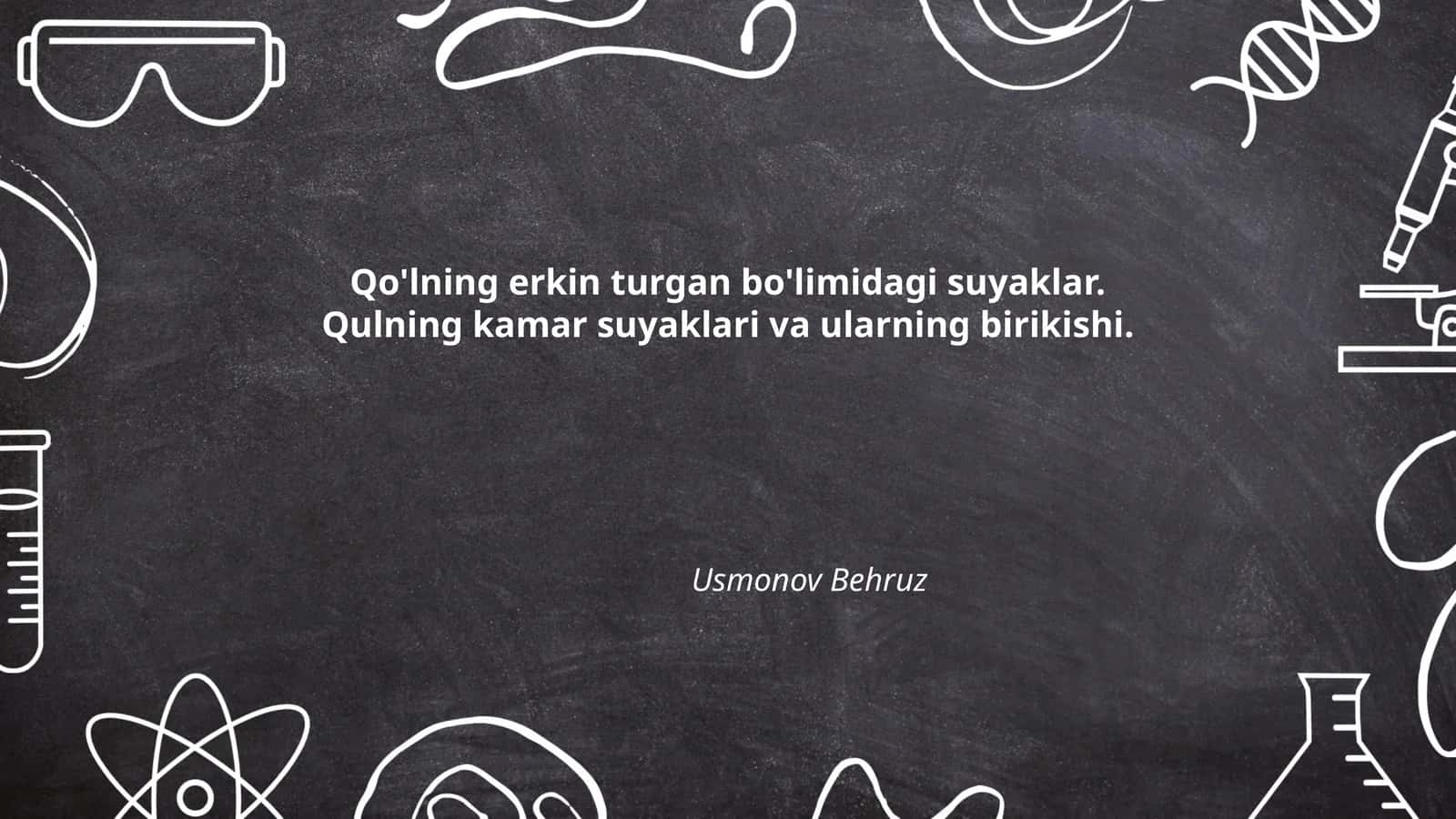 Qo'l suyaklarining anatomiyasi 1