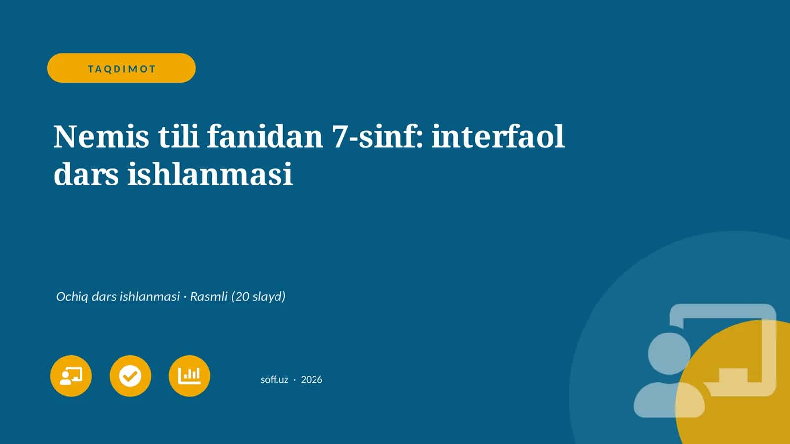 Nemis tili fanidan 7-sinf: interfaol dars ishlanmasi 1