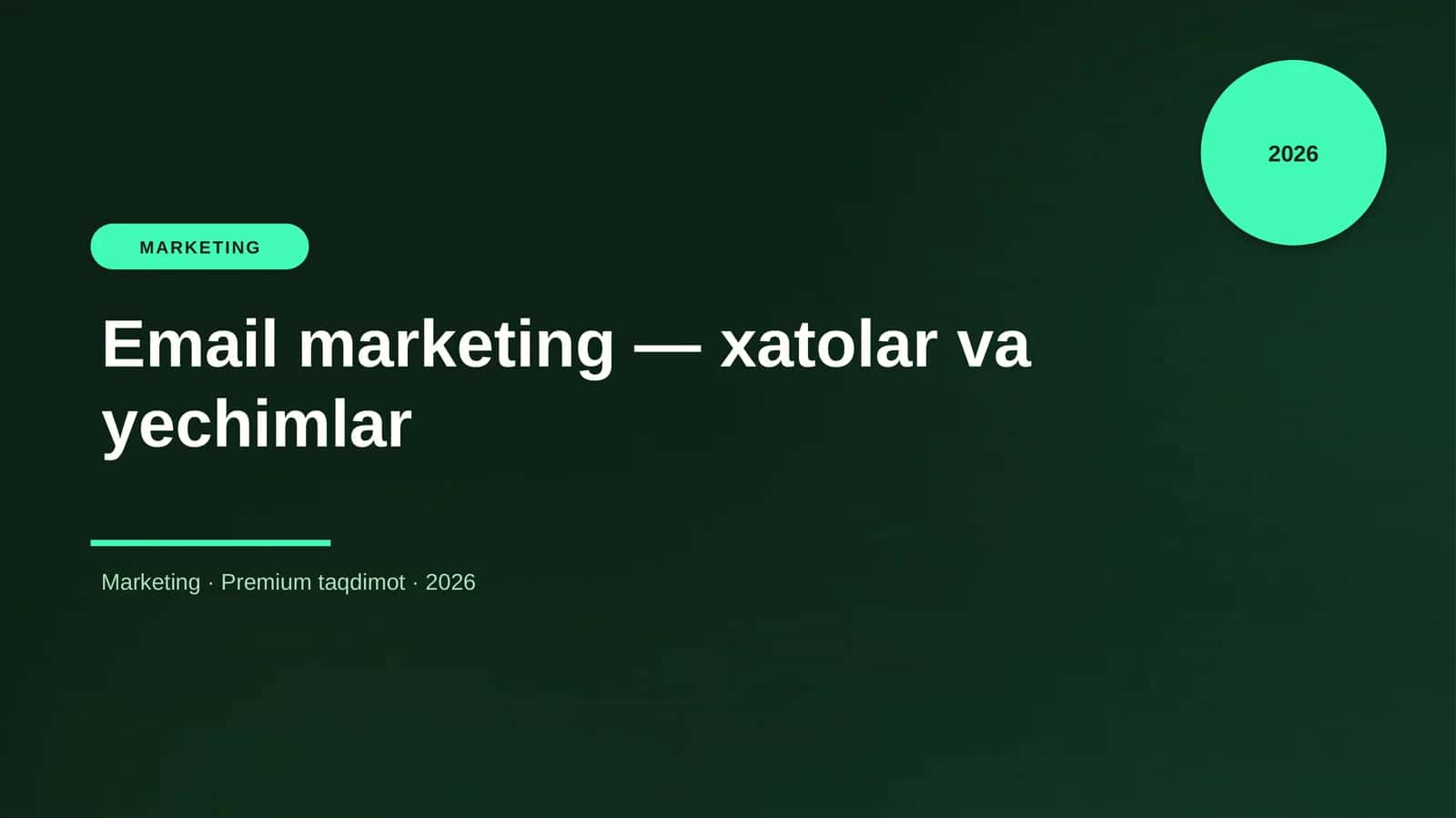 Email marketing — xatolar va yechimlar 1