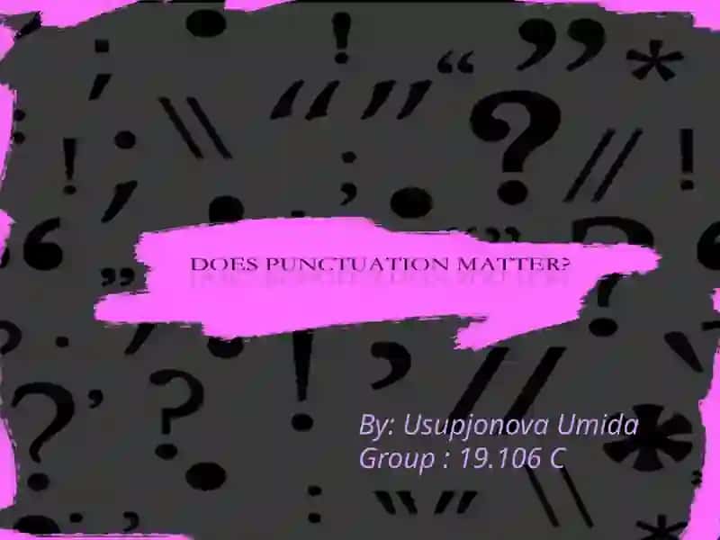 Does punctuation matter?