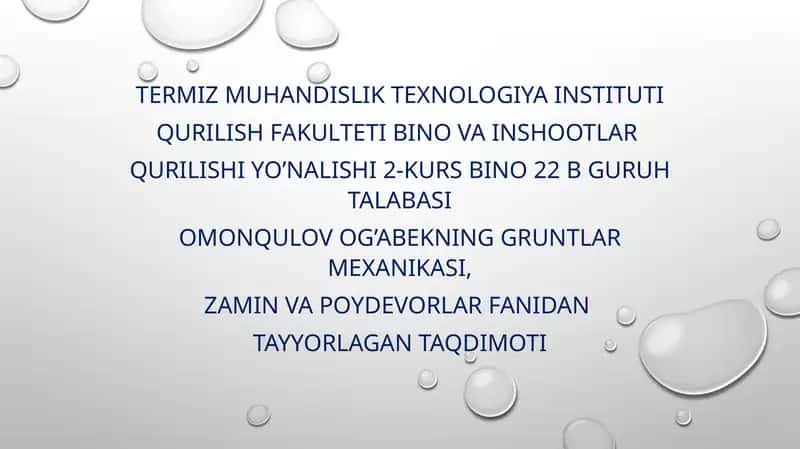 Suvgato'yingan gruntlarning zilzilatasiriida qo'yqalanishi 1