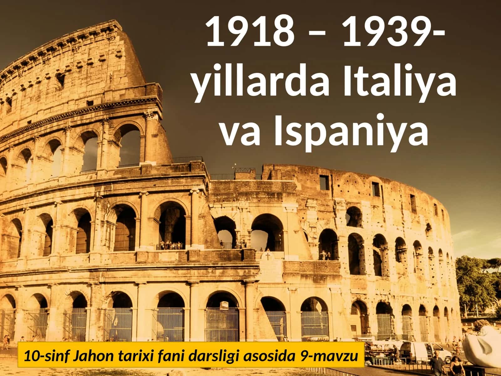 1918 –1939-yillarda Italiya va Ispaniya 1