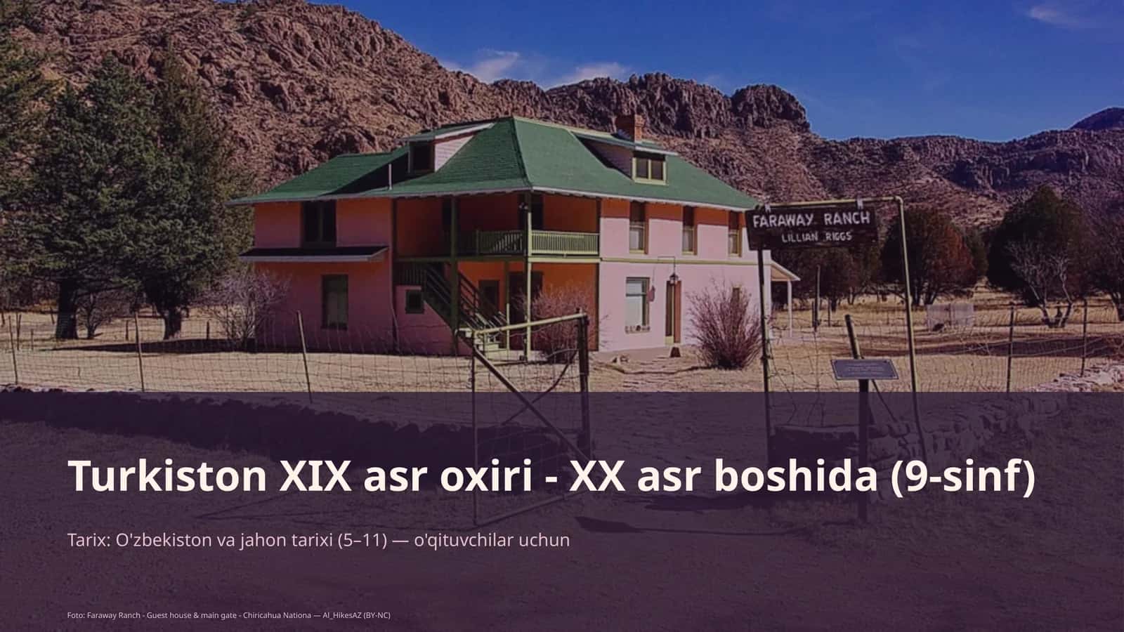 Turkiston XIX asr oxiri - XX asr boshida (9-sinf) 1