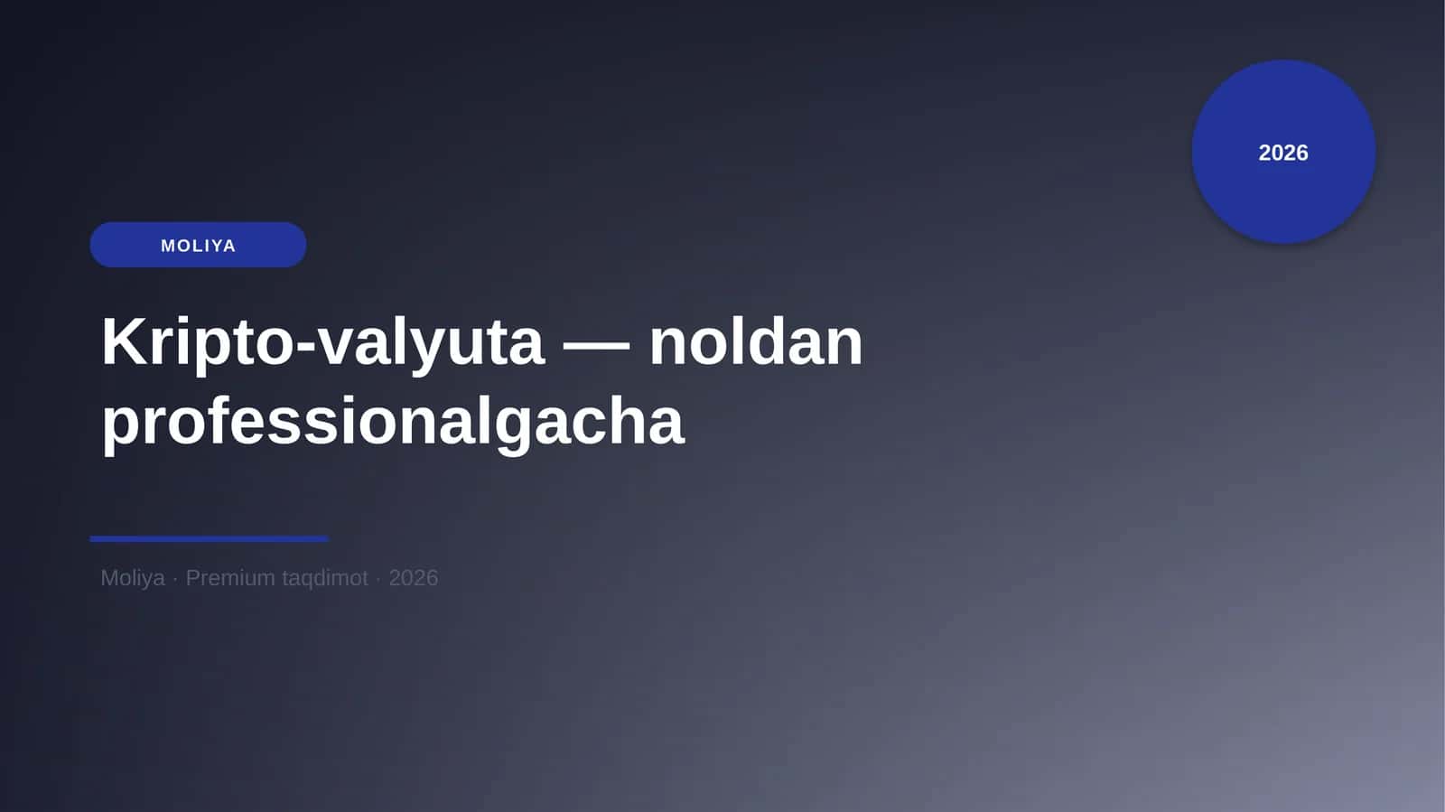 Kripto-valyuta — noldan professionalgacha 1