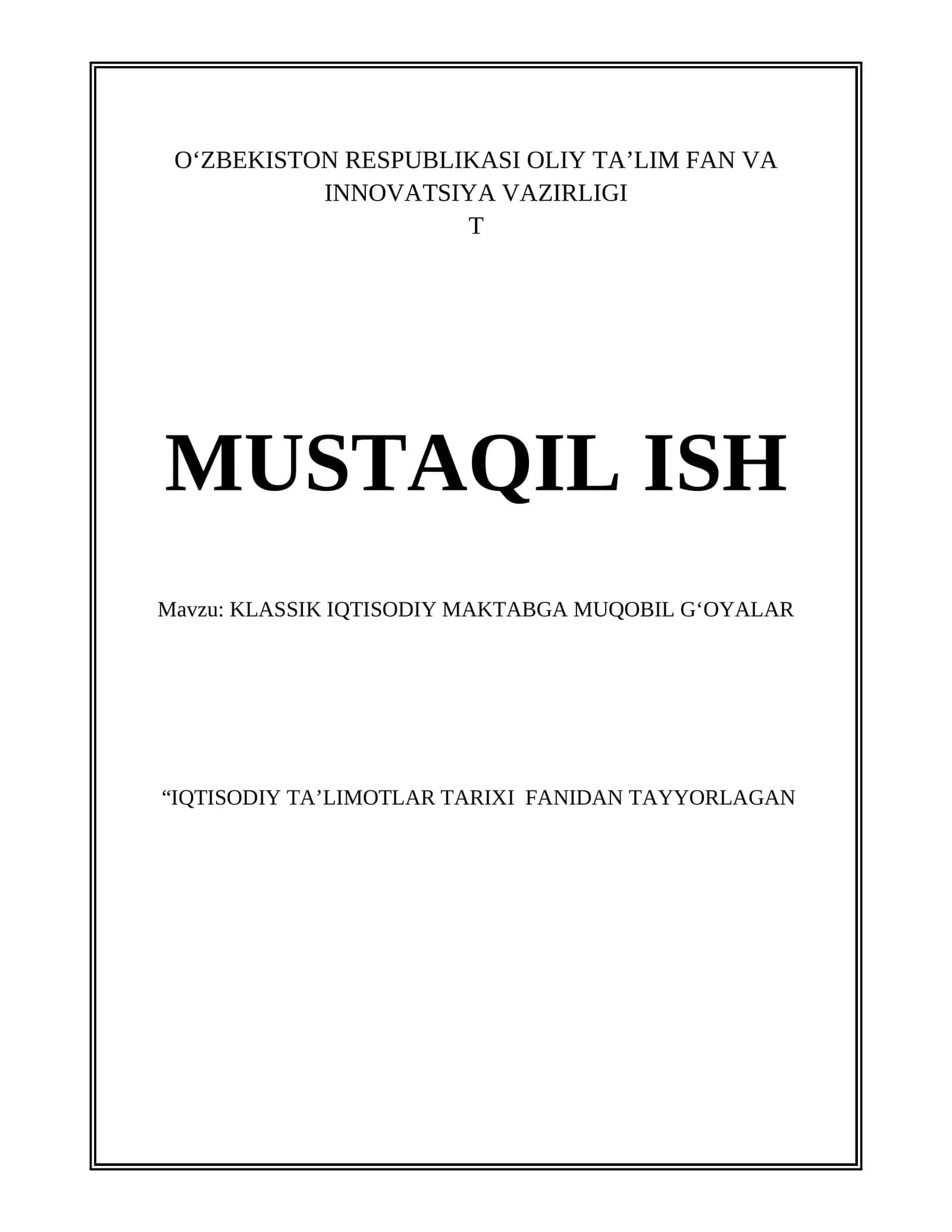 Iqtisodiy Institutsionalizm 1