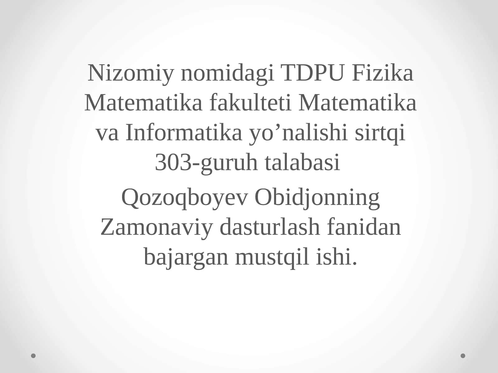 Dinamik massivlar 1