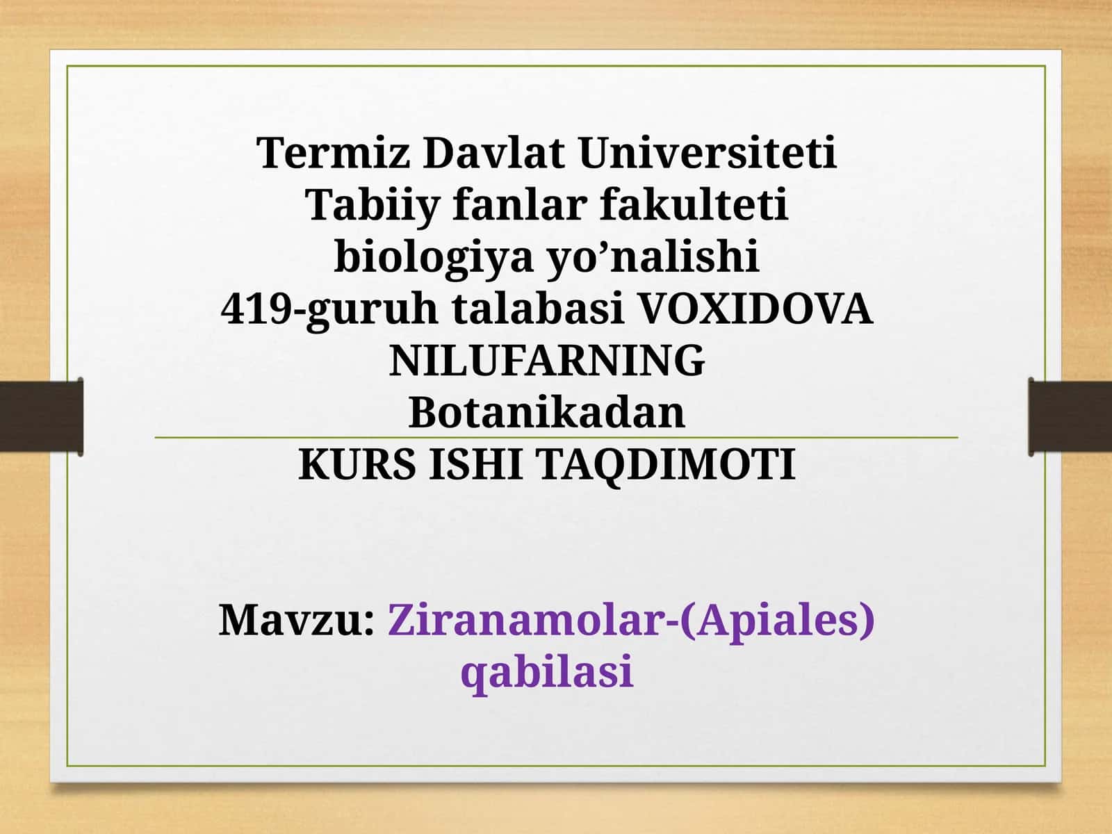Ziranamolar-(Apiales)qabilasi 1