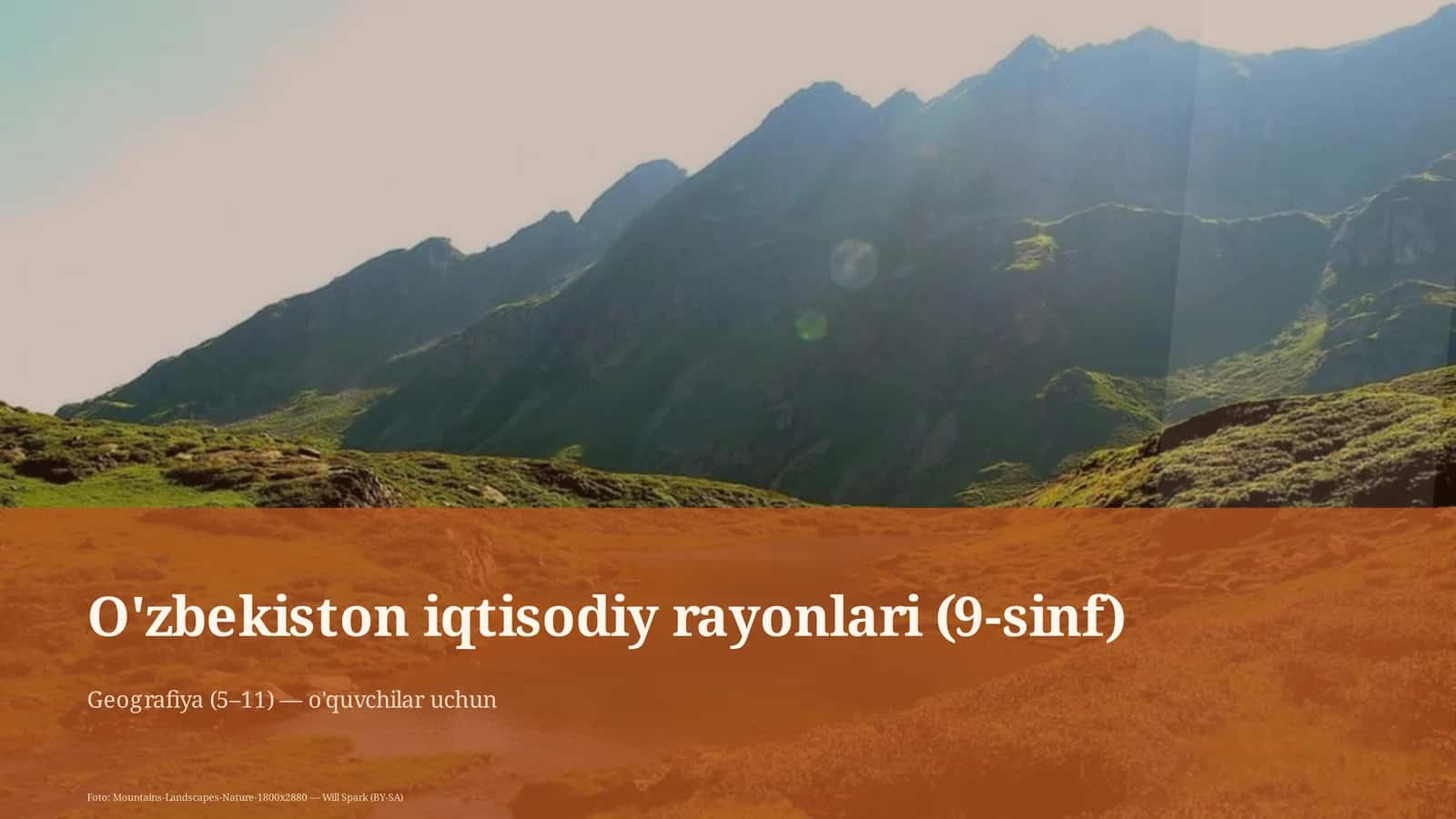 O'zbekiston iqtisodiy rayonlari (9-sinf) 1