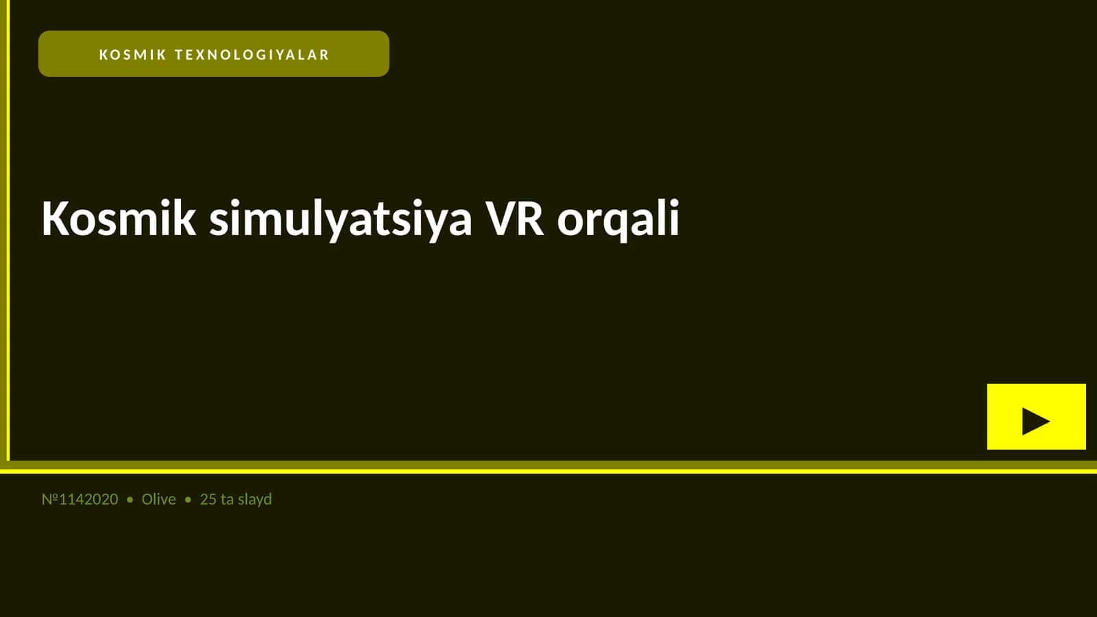 Kosmik simulyatsiya VR orqali 1