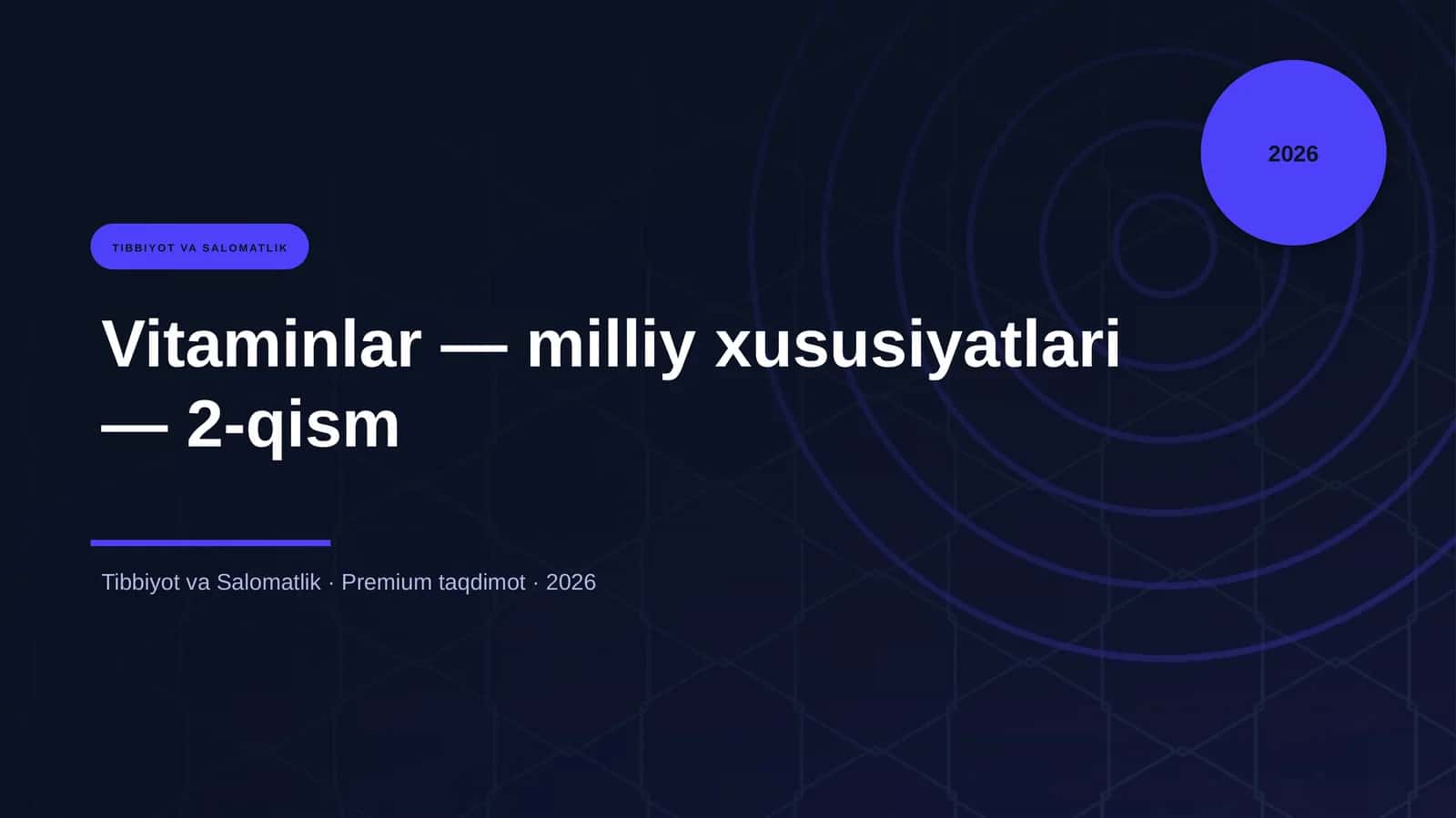 Vitaminlar — milliy xususiyatlari — 2-qism 1