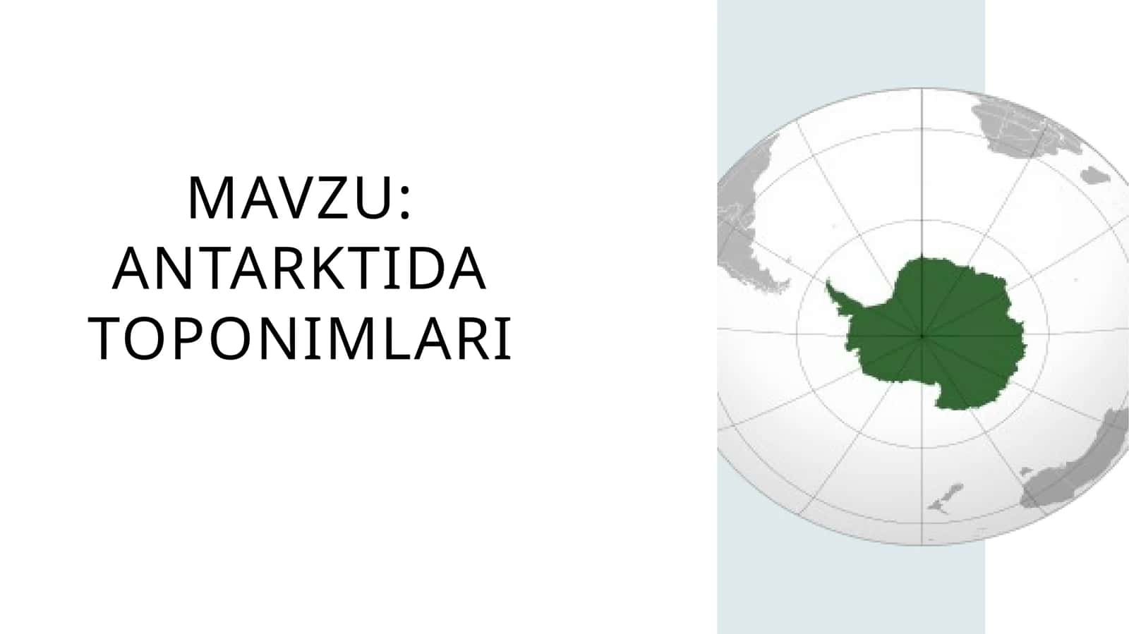 Antarktida toponimlari 1