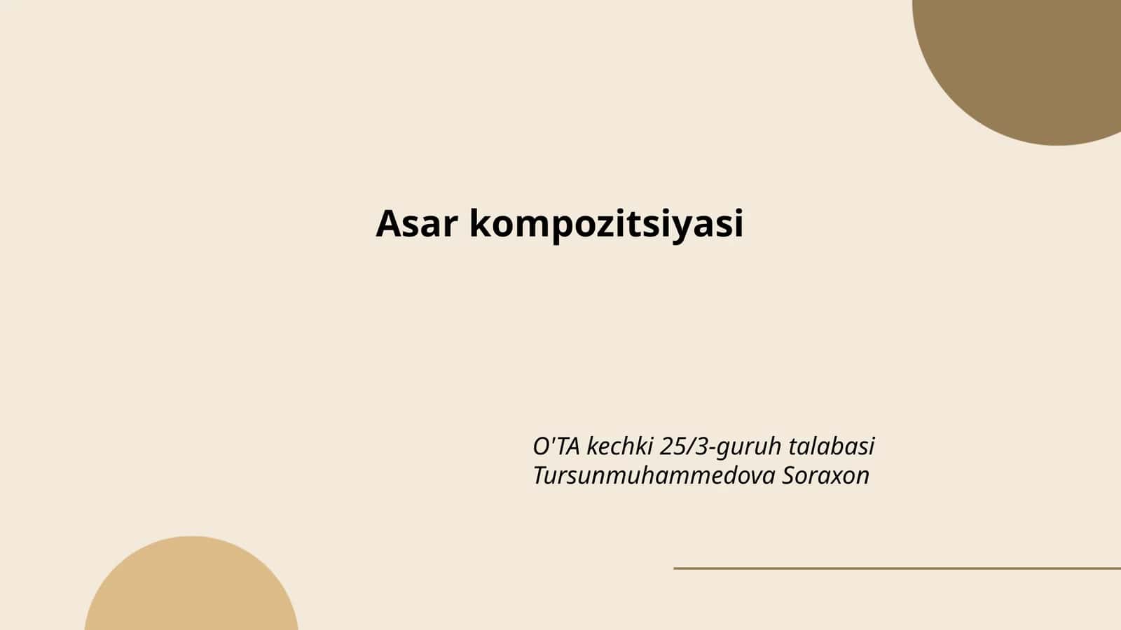 Asar kompozitsiyasi 1