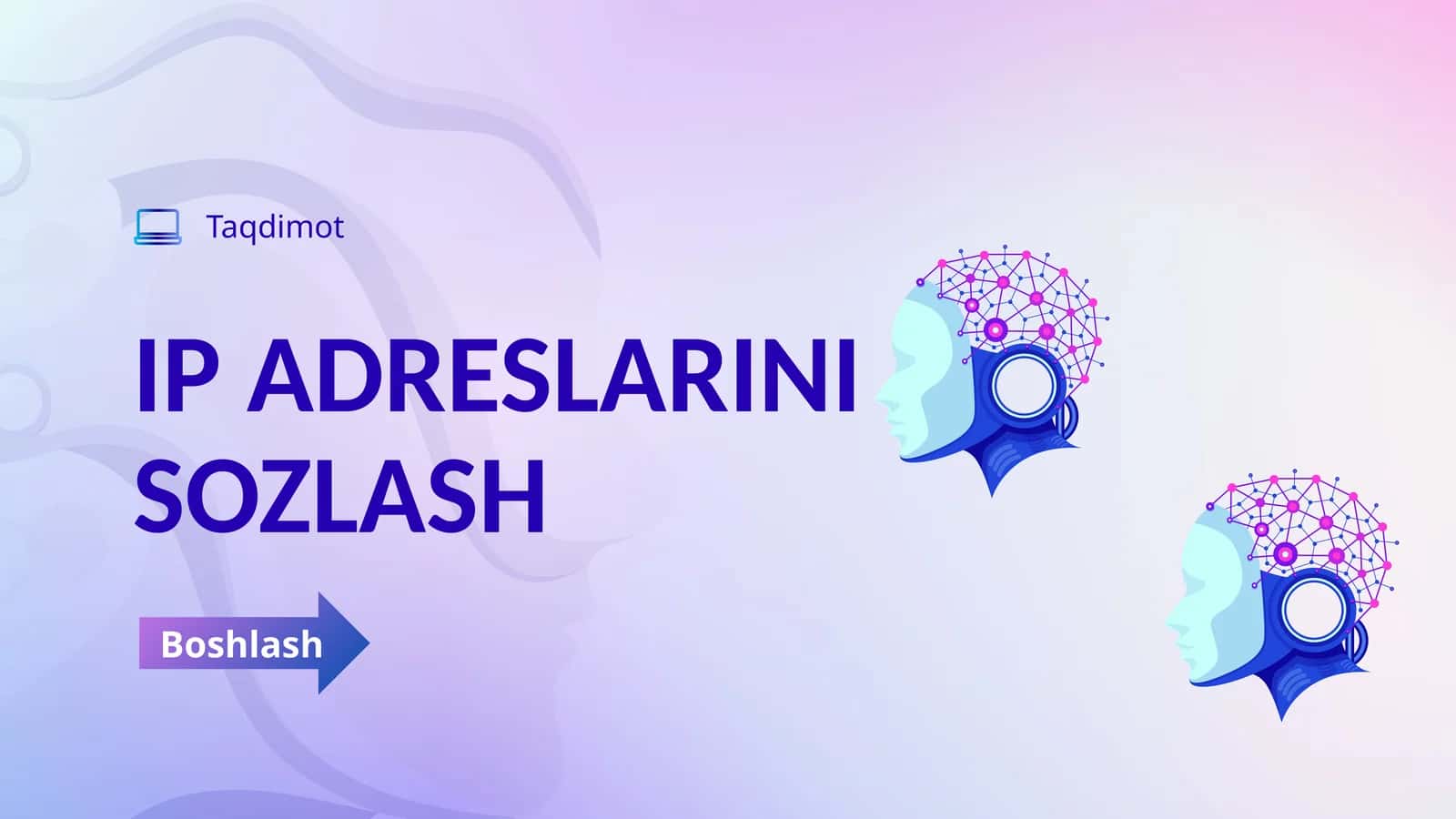 Ip adreslarni sozlash 1