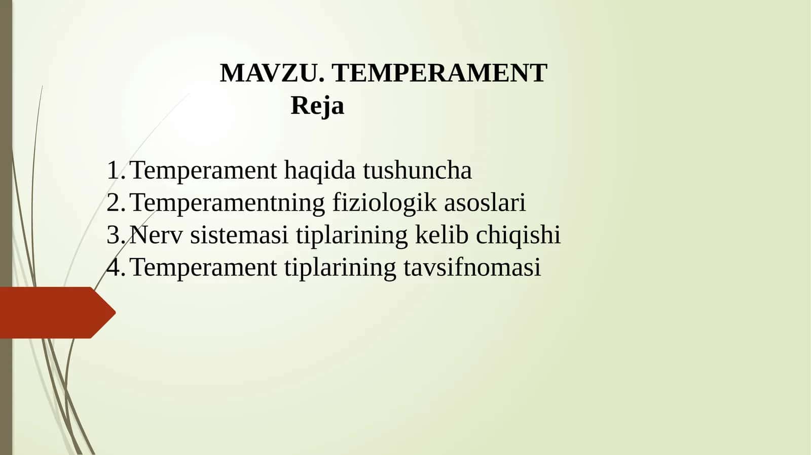 TEMPERAMENT 1