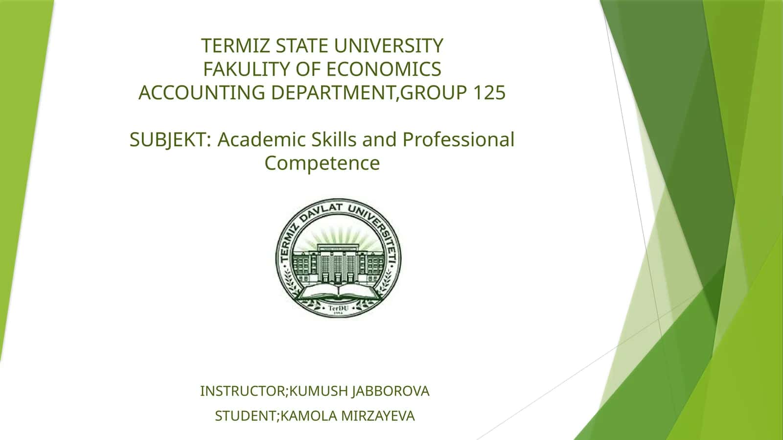 Academic Skills and Professional Competence 1