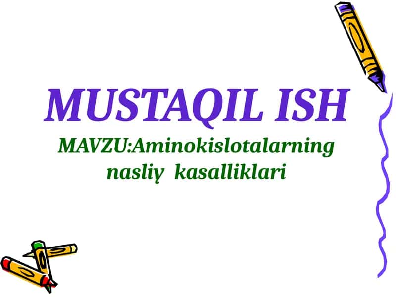 Aminokislotalarning nasliy kasalliklari 1