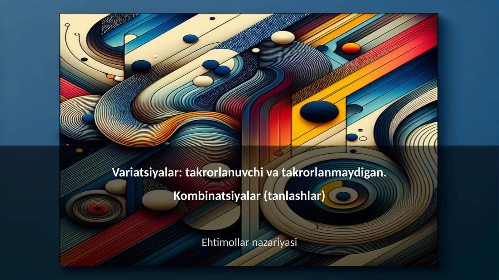Ehtimollar nazariyasi 1