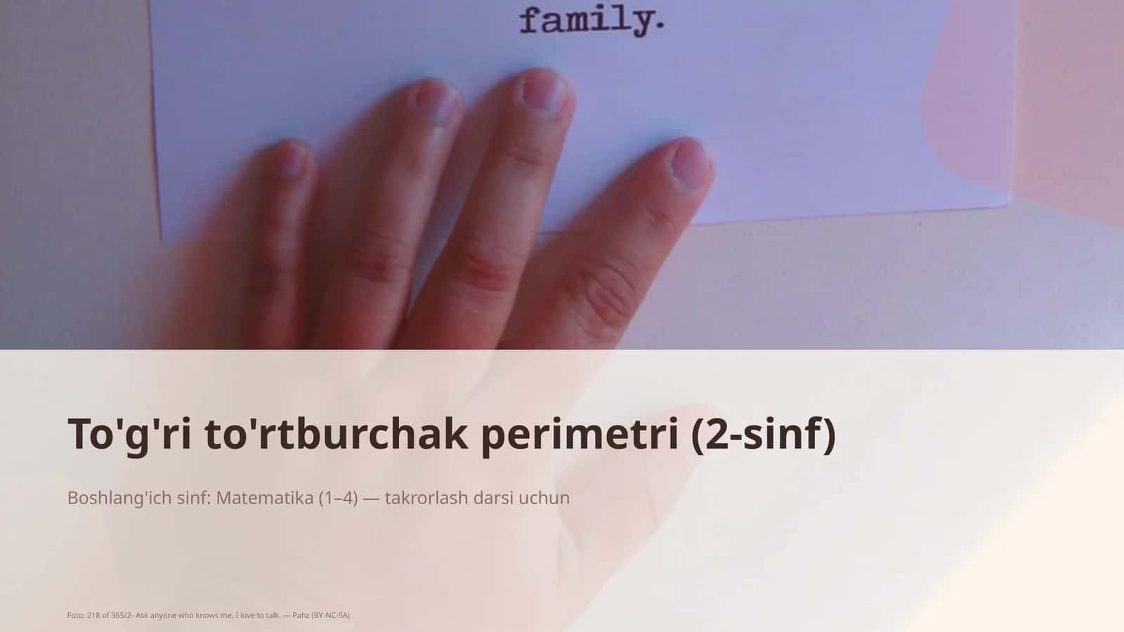 To'g'ri to'rtburchak perimetri (2-sinf) 1