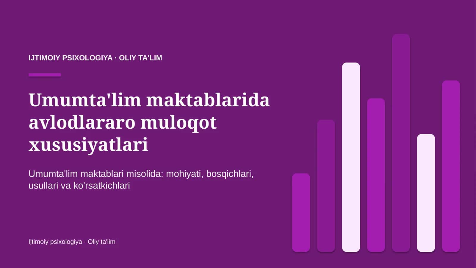 Umumta'lim maktablarida avlodlararo muloqot xususiyatlari 1
