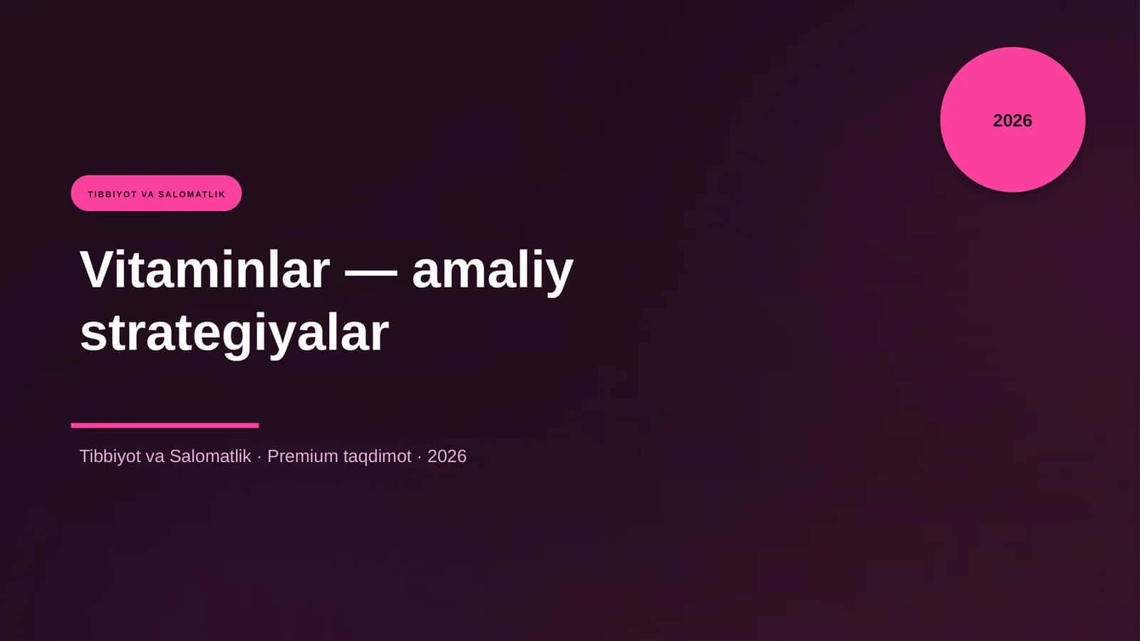 Vitaminlar — amaliy strategiyalar 1