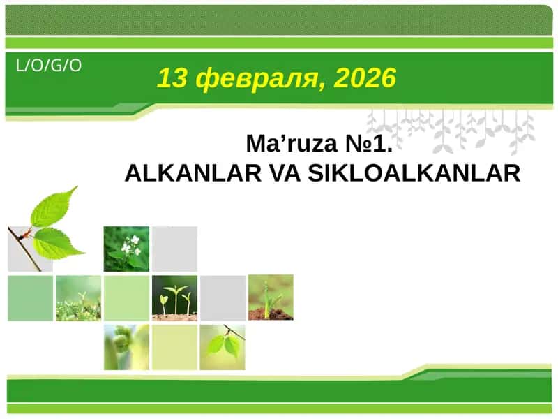 ALKANLAR VA SIKLOALKANLAR 1