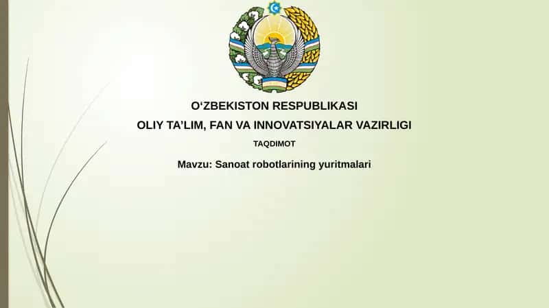 Sanoatrobotlarining yuritmalari 1