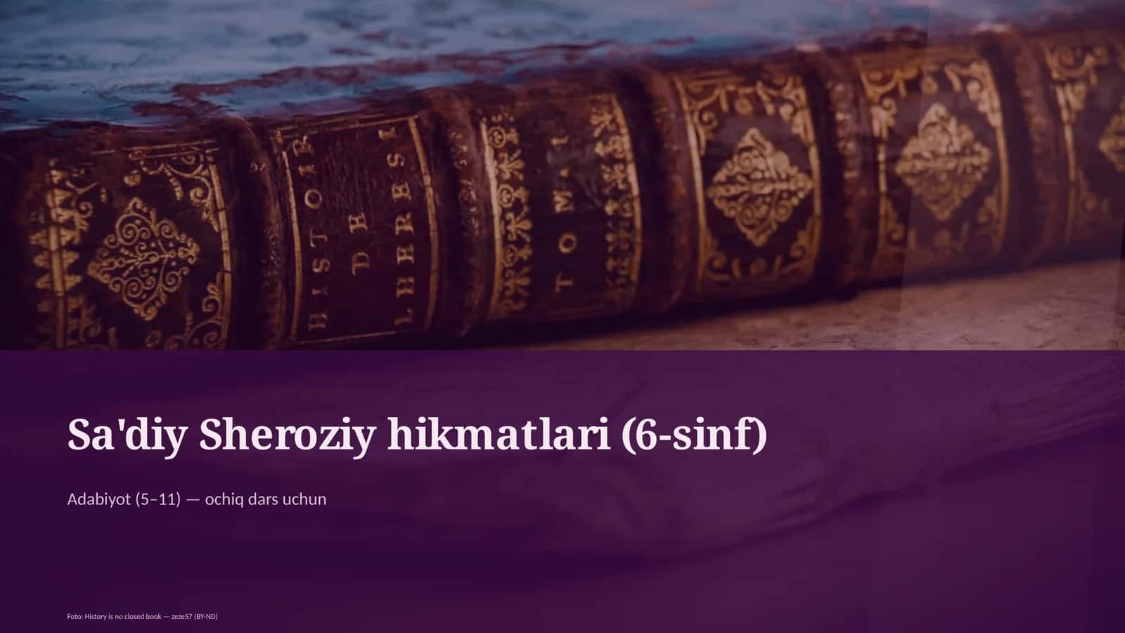 Sa'diy Sheroziy hikmatlari (6-sinf) 1
