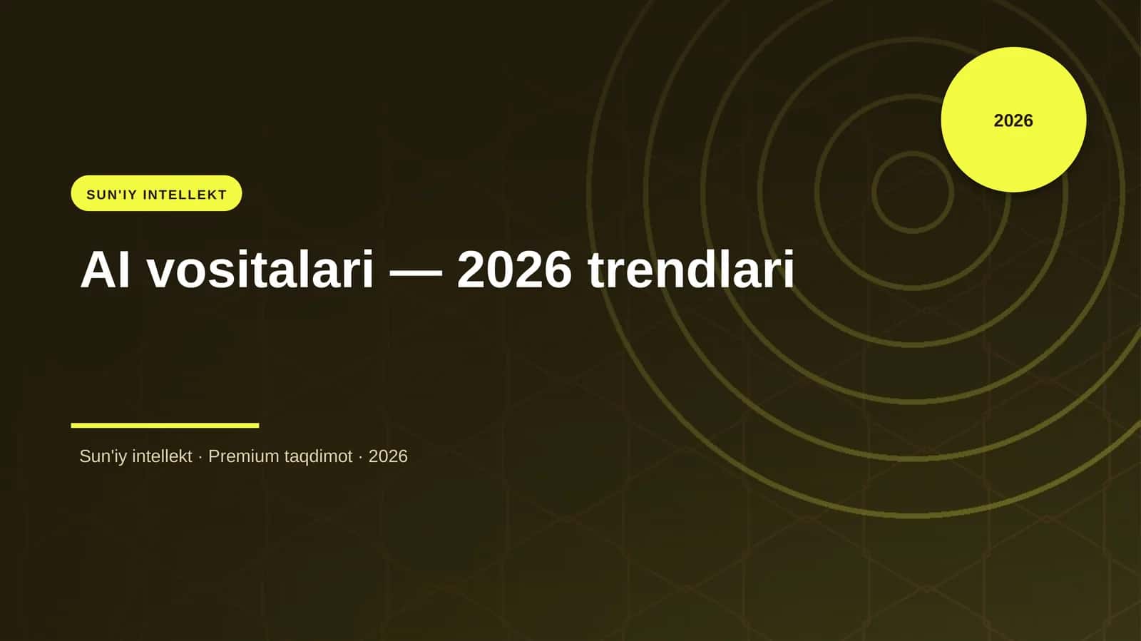AI vositalari — 2026 trendlari 1