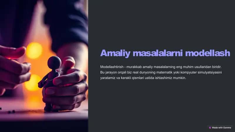 Amaliy masalalarni modellash 1