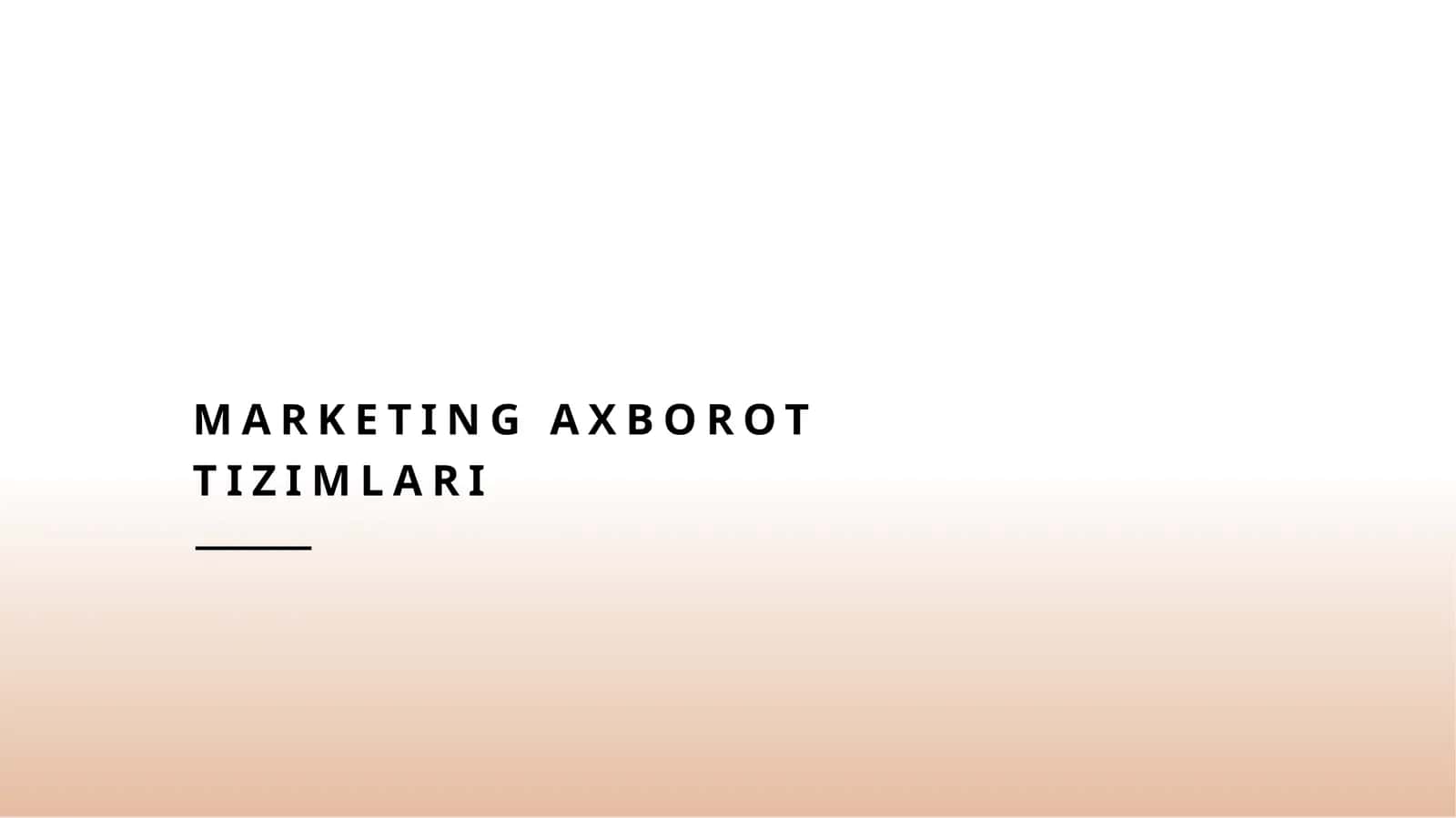 Marketing axborot tizimlari 1