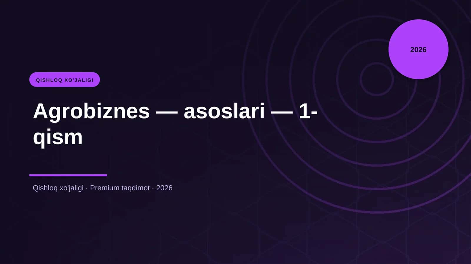 Agrobiznes — asoslari — 1-qism 1