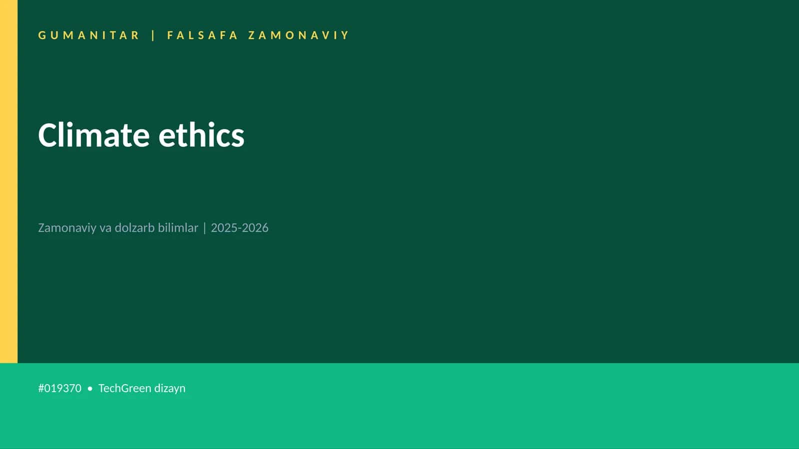 Climate ethics 1