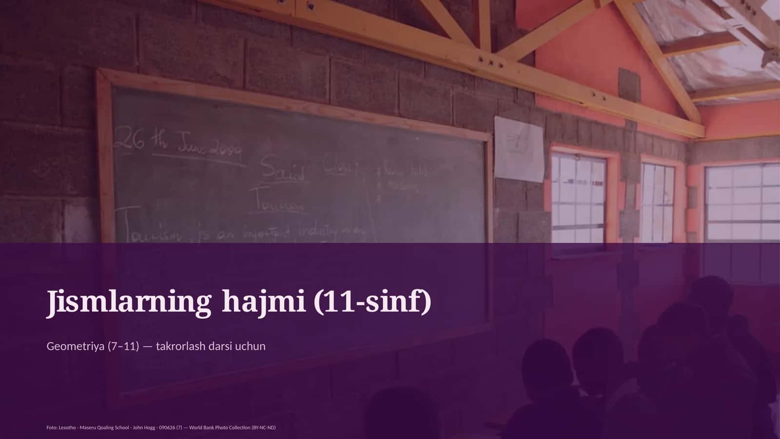 Jismlarning hajmi (11-sinf) 1